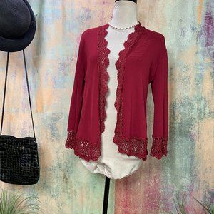 📌Joshep A. Cute Cardigan with Crochet Edges